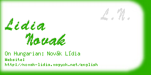 lidia novak business card