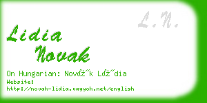 lidia novak business card